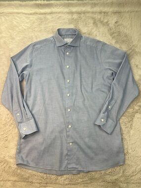 ETON Light Blue Mens Size 42 / 16.5 Large Dress Shirt Classic Spread Collar